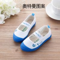 青岛儿童舞蹈鞋六一节目表演女童红头鞋男童蓝头鞋体操小白鞋