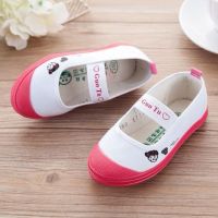 青岛儿童舞蹈鞋六一节目表演女童红头鞋男童蓝头鞋体操小白鞋