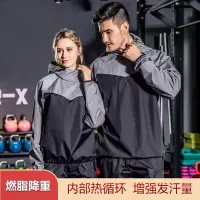 爆汗服男女情侣运动套装健身房运动衣大码发汗服暴汗裤夏