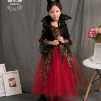万圣节儿童服装女礼服女童公主裙鬼衣服恐怖男童吸血鬼披风演出服
