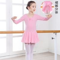 儿童舞蹈服装女童练功服春夏考级短袖中国民族跳舞裙女孩芭蕾舞裙