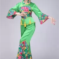 新款秧歌服女装2020民族舞蹈演出服装腰鼓舞扇子舞表演服装