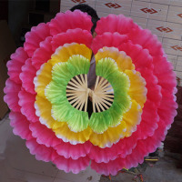 牡丹花扇 大花瓣扇子 新款舞蹈扇子新型舞蹈扇舞蹈团体操道具