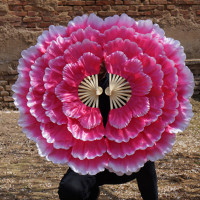 牡丹花扇 大花瓣扇子 新款舞蹈扇子新型舞蹈扇舞蹈团体操道具