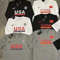 新款中国队速干长袖t恤 高弹训练服投篮服篮球热身服长袖队