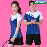 yy新款羽毛球服上衣女款短袖速干运动服男套装比赛网球服团队