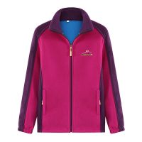 中老年人卫衣妈妈装上衣秋冬摇粒绒开衫抓绒运动长袖加绒保暖外套