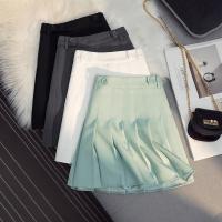 面料好百褶半身裙女2021春夏新款高腰防走光小个黑色a字短裙子