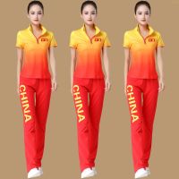 杨丽萍广场舞服装女新款套装夏季运动队服运动团体跳舞蹈衣服中国