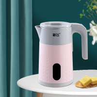 新飞电水壶电热水壶不锈钢大水壶热水壶烧水壶食品级不锈钢家用开水壶智能断电暖水壶热水瓶2.3L大容量-双层防烫[少女粉]