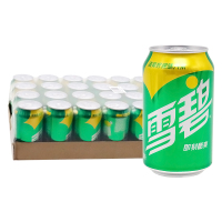 雪碧矮罐碳酸饮料330ml柠檬味*24罐