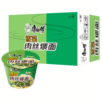 康师傅经典桶面雪菜肉丝煨面12桶/箱