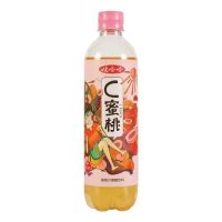 娃哈哈C蜜桃味果汁碳酸饮料530ml*12瓶