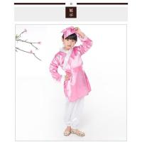 儿童古装汉服国学三字经演出服弟子规男女童中国风书童小学生服装 粉红色 110