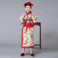 儿童汉服国学服男童小学生中国风六一书童服装女童三字经演出服女 梅花汉服男款 100cm