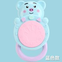 婴儿玩具益智早教0-1岁宝宝6个月以上音乐手拍鼓摇铃一岁抓握训练 [自备电池]小猪手拍鼓