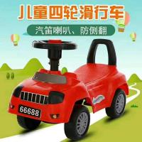 新款儿童滑行车扭扭车6个月4岁宝宝四轮助步滑步车男女玩具溜溜车 小汽车K红[无灯光音乐礼包]