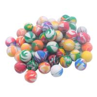 32号混装弹力球橡胶实心弹跳球儿童小玩具男孩女宝宝蹦蹦球扭蛋球 花球 5个