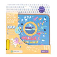mierEdu反复涂鸦神奇儿童画画书清水益智涂色图水画本奥比思玩具 神奇水涂书-海洋世界