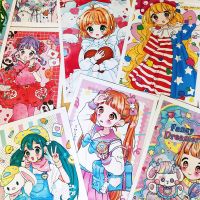 动漫漫画临摹卡儿童卡通画少儿创意美术马克笔可爱少女画画室临摹 中级动漫1(30张)