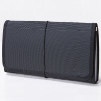 A4风琴包文件夹多层文件包12层学生办公手提文件袋试卷收纳公文包 黑色票据包 1个装