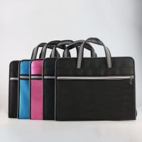 防水帆布收纳文件袋手提公文包多层插页夹学生试卷文件夹风琴包 老款黑色