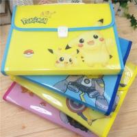 皮卡丘卡通风琴包试卷夹文件夹多层学生收纳a4手提文件包学生用品 皮卡丘风琴包随机一个