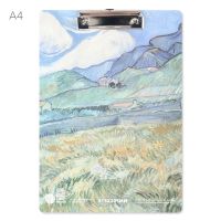 初品/梵高西斯莱板夹 写字写生速写板绘画垫板A4文件夹试卷资料夹 梵高-医院后面的大山