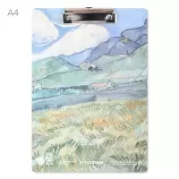初品/梵高西斯莱板夹 写字写生速写板绘画垫板A4文件夹试卷资料夹 梵高-医院后面的大山