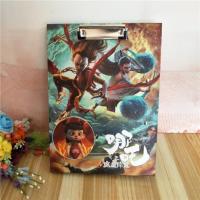 新款创意王者荣耀A4板夹夹板 资料夹 学生试卷夹 文件夹 书写垫板 多用夹哪吒[绿色