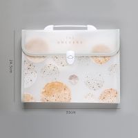 小清新A4手提密码风琴包13入简约ins学生大容量文件夹档案试卷夹 12入-大星球z