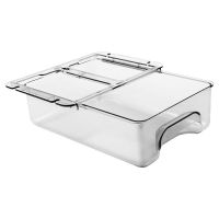 桌下隐形抽屉收纳盒办公桌面隐藏式桌底粘贴式文具置物架整理盒子 透明白(一个装)