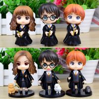 Qposket公仔 哈利波特手办全套 赫敏 罗恩马尔福人偶摆件玩具模型 哈利波特6个高约8-10CM opp袋装[纸箱打