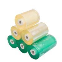 缠绕膜12cm 自粘嫁接膜免打结包装 环保PVC电线膜打包透明拉伸膜 黄色 宽2cm*30卷