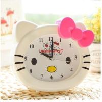 闹钟儿童学生卡通床头静音可爱创意卧室会说话多功能语音小闹钟 8317哈喽KT+跳秒(不是7英寸) 7英寸