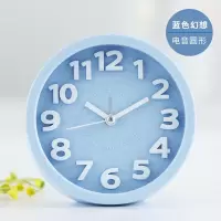 [送电池 质保1年]TIMESS金属闹钟学生创意可爱儿童床头钟表 B 玉石电音款/方形