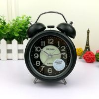 闹钟起床困难户床头超大声简约创意小闹钟迷你夜光静音学生表 6318三寸夜光黑色