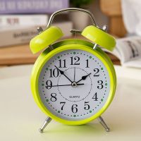 闹铃超大声音学生用闹钟静音床头夜光儿童小时钟创意个性简约钟表 绿色 3寸简约版2%的人选择