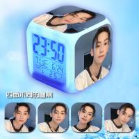 NINE PERCENT小鬼王琳凯周边同款七彩夜灯学生寝室小闹钟创意礼物 编号B1 闹钟+送电池+粉丝卡