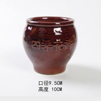 陶瓷捣蒜臼蒜臼子家用手动研磨器压蒜器蒜蓉器砸蒜石臼老式蒜臼子 复古四季花香购买就送捣蒜锤