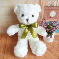 高端礼盒泰迪熊毛绒玩具小熊公仔抱枕情人节送女友生日礼物闺蜜 [领结丝带白熊] *3O厘米一[简单包装]