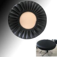 圆形凳子套升降椅套吧台椅套大工凳子套罩美容理发凳子套全包椅套 圆凳套罩黑色 直径32cm侧边10cm