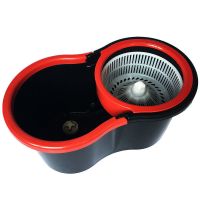 家用旋转拖把桶双驱动墩布桶干湿两用拖布好神拖懒人免手洗 黑色桶+塑料篮塑料盘+一个头(薄款)