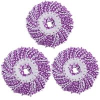 祺瑞天加厚吸水拖把头旋转拖布头通用旋转桶拖布杆配件墩布替换头 紫白色[Purple ] 加厚款加密款+[ 两个装]