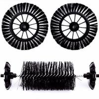 喷水拖把布扫地机滚刷毛刷配件套餐手携式家用懒人拖把扫地机配件 第三代[毛刷2个+滚刷1根]