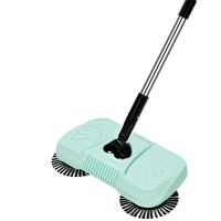 扫地机手推式吸尘器家用软扫把簸箕套装扫拖二合一魔术扫帚笤神器 标准一块布