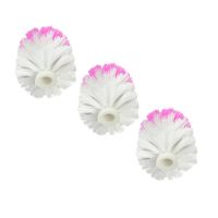 马桶刷子替换头通用 厕所刷头软毛刷马桶的刷子头坐便刷子 3个刷头 不带杆