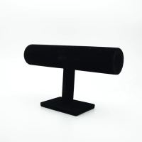 新绒布手镯架首饰手链展示架子手表展示道具手串发圈头绳首饰架 单层黑色绒架