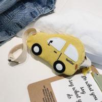 儿童包包男女孩宝宝小童斜挎包小汽车可爱卡通单肩帆布零钱配饰包[11月10日发完] 条绒黄色[柔软]