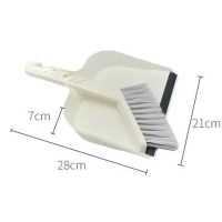 家用迷你小扫把簸箕套装桌面除尘扫帚键盘清洁刷组合笤帚簸箕套装 纯洁白桌面套装-1套(试用装)